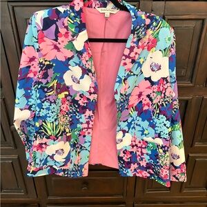 Davi & Dani Floral Blazer - Multicolor, Size Large